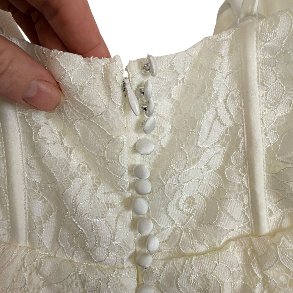 For Love & Lemons x Revolve Lily Bridal Gown Lace Corset Tulle Size M NWT - Picture 12 of 14